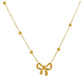 Gold Bowknot Pendant Choker Necklace