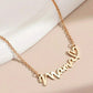 Gold mama Heart Pendant Chain Necklace