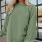 Grass Green Ribbed Corduroy Oversized Sweatshirt