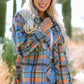 Orange Plaid Print Loose Vintage Shirt