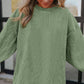 Grass Green Ribbed Corduroy Oversized Sweatshirt