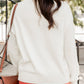 White Thankful Ivory Embroidered Sweater