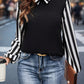 Collared Neck Long Sleeve Blouse