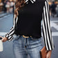 Collared Neck Long Sleeve Blouse