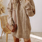 Cable Knit Drop Shoulder Loose Fit Sweater Dress