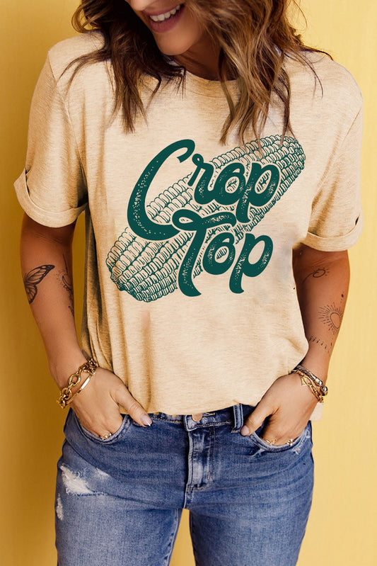 Graphic Tee - Corn Crop Top