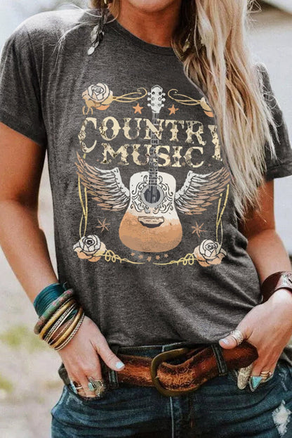 Graphic Tee - COUNTRY MUSIC Guitar