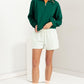 Half Zip Drop Shoulder Sweatshirt