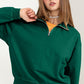 Half Zip Drop Shoulder Sweatshirt