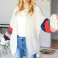 Haptics Full Size Color Block Open Front Cardigan