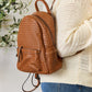 PU Leather Woven Backpack