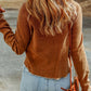 Textured Round Neck Long Sleeve Top