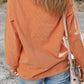 THANKFUL Round Neck Long Sleeve Sweatshirt