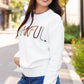 White Thankful Ivory Embroidered Sweater