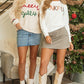 White Thankful Ivory Embroidered Sweater