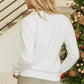 White Thankful Ivory Embroidered Sweater